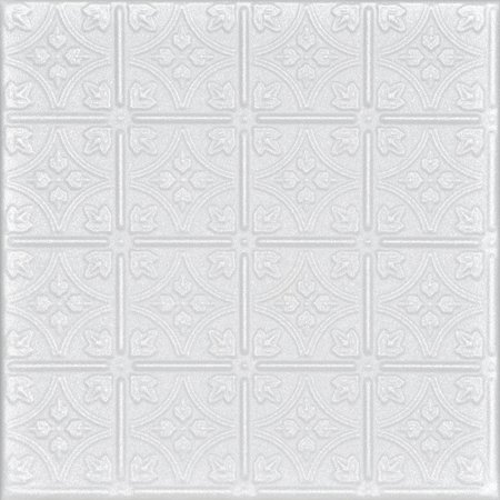 A LA MAISON CEILINGS Emma's Flowers 20-in x 20-in 8-Pack Plain White Textured Surface-mount Ceiling Tile, 8PK R125PW-8